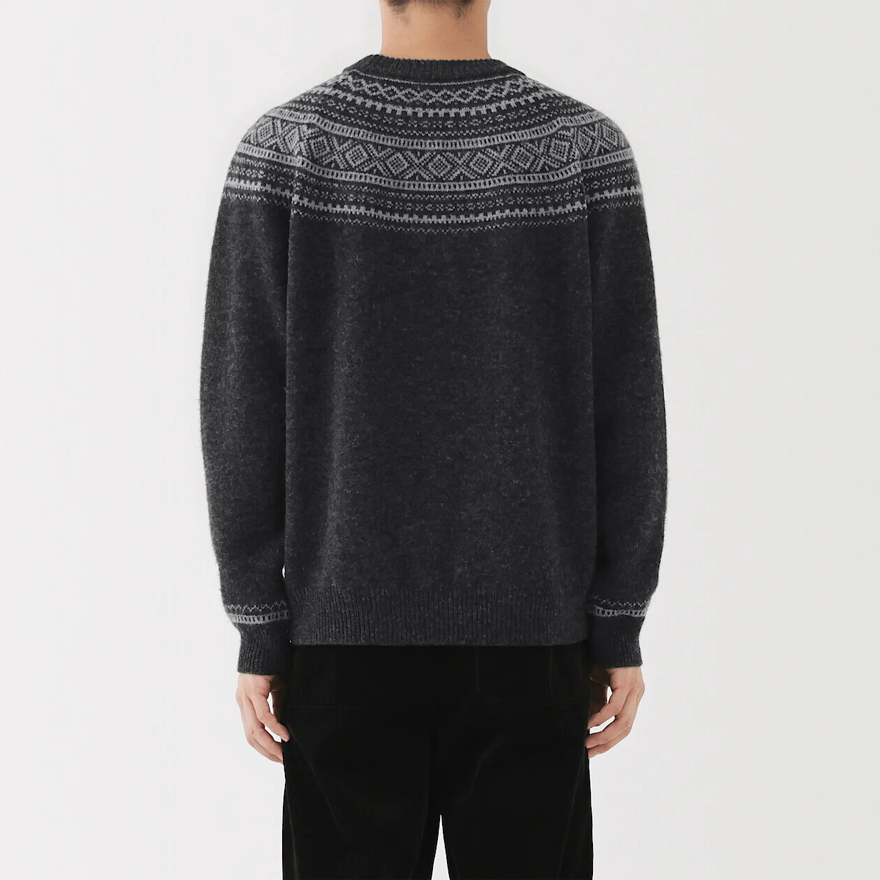 Andes Wool Jacquard Crewneck Sweater - Image 11
