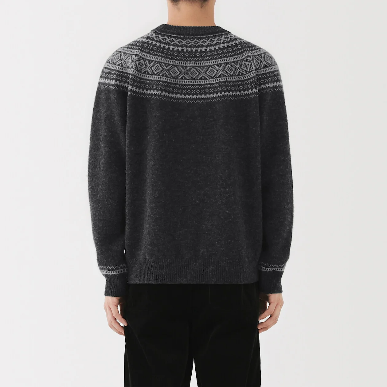 Andes Wool Jacquard Crewneck Sweater - Image 4