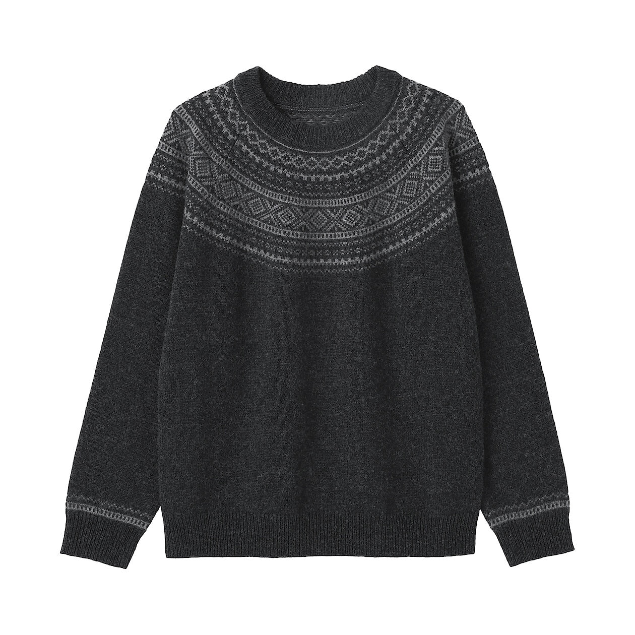Andes Wool Jacquard Crewneck Sweater - Image 6