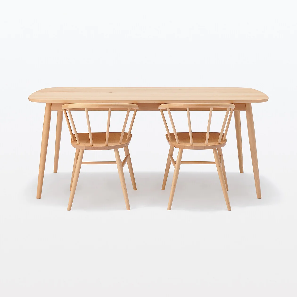 Beech Dining Table with Round Legs - Image 2