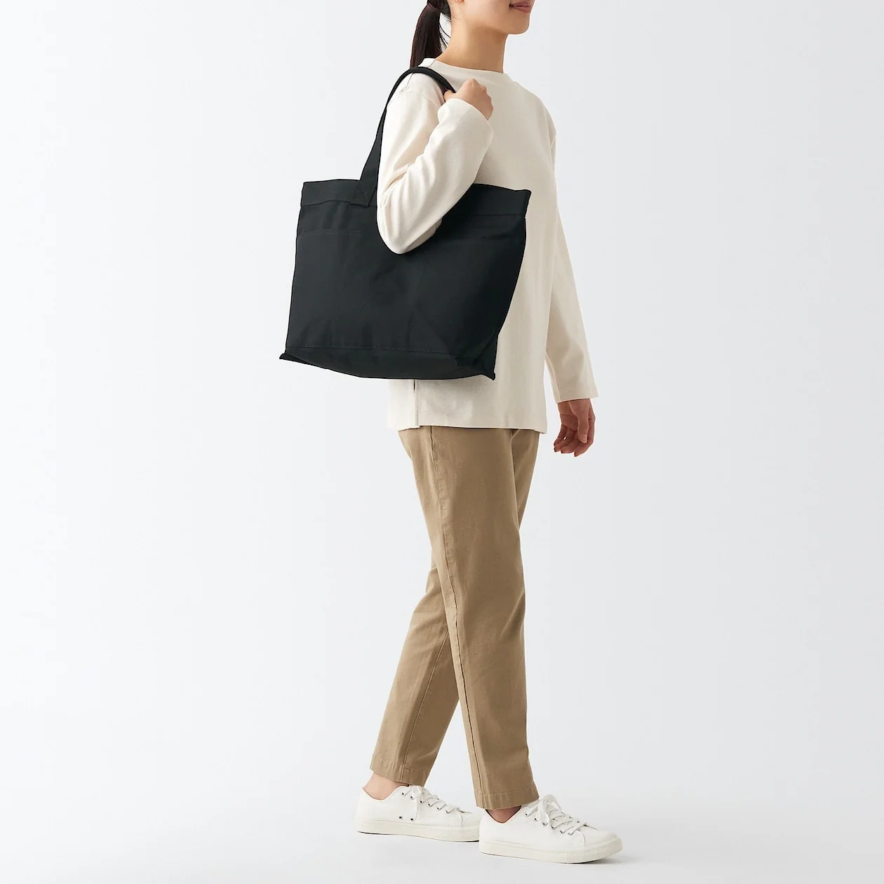 Wide Canvas Tote Bag - Image 3