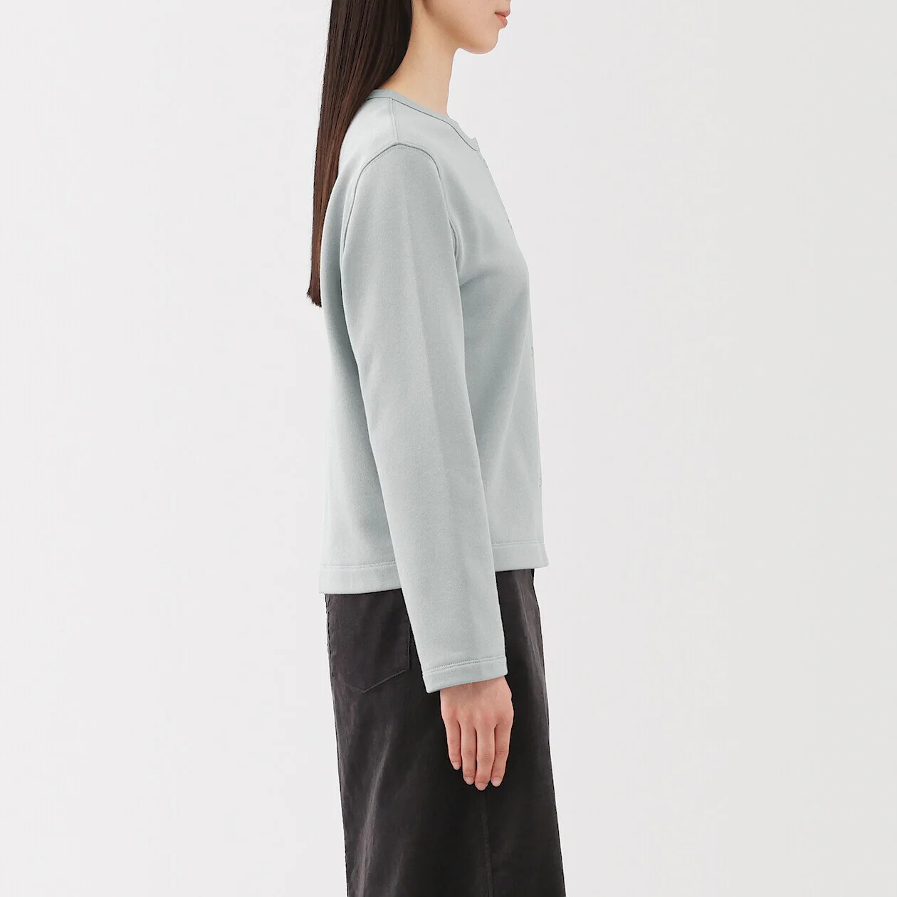 French Terry Sweatshirt Cardigan - Image 11
