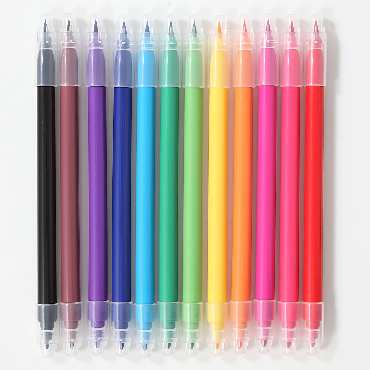 Double-Sided Colour Marker Set With Case (12 Colours) - Image 2