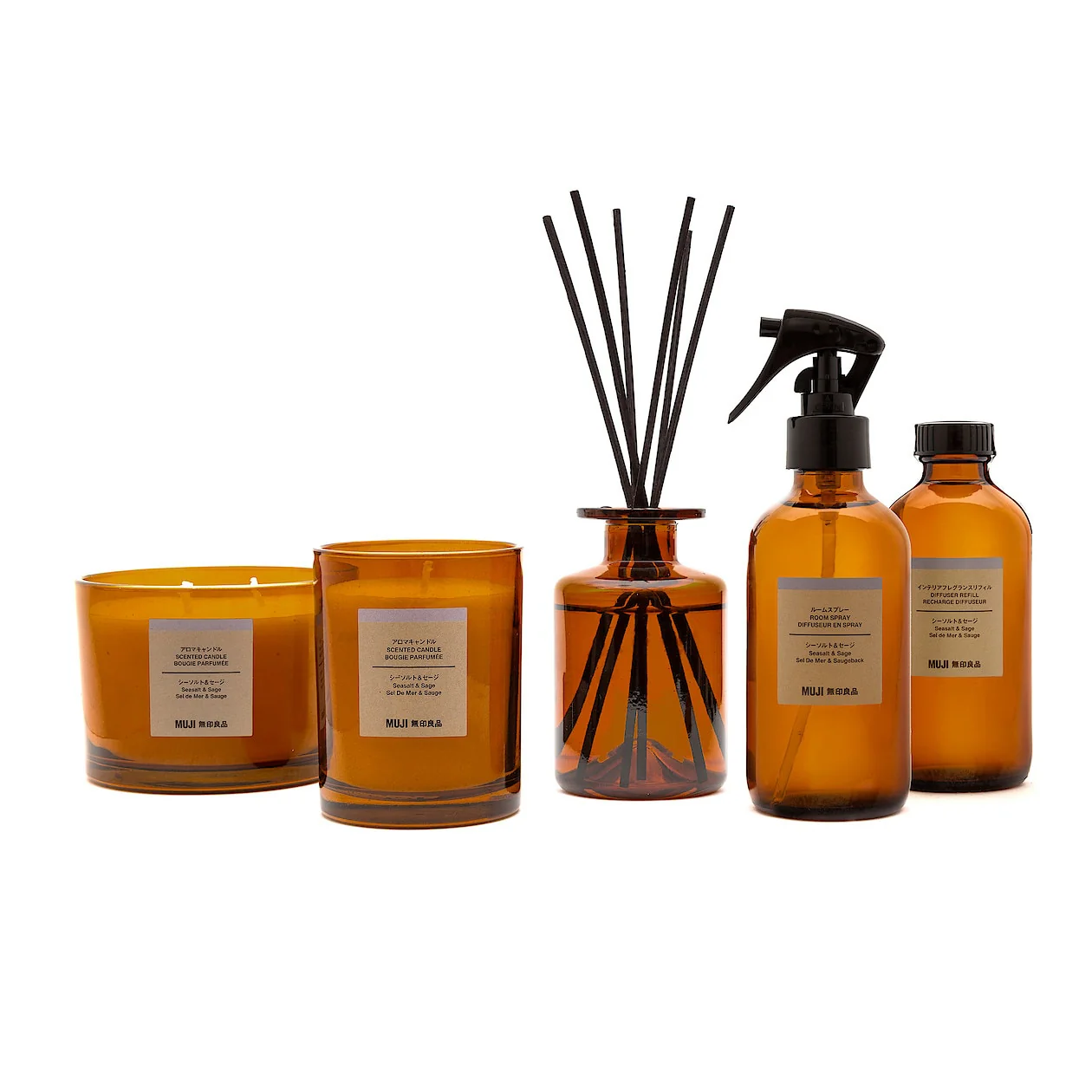 Glass Candle - Sea Salt & Sage (1 Wick) - Image 5