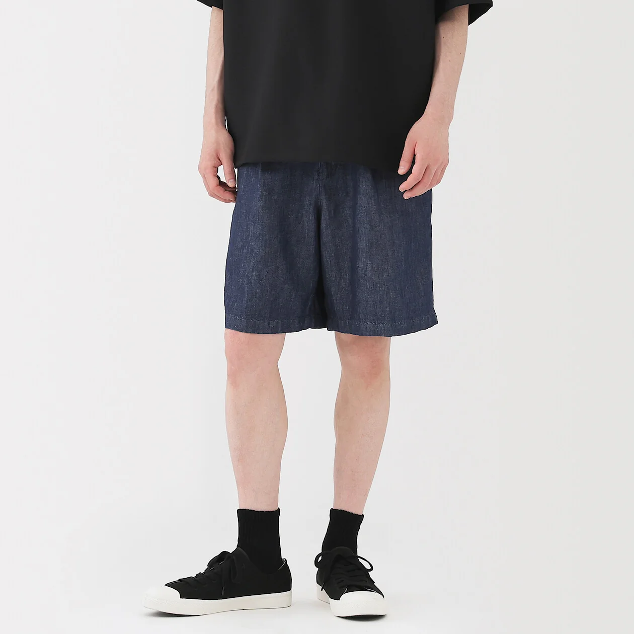 Hemp Blend Denim Shorts