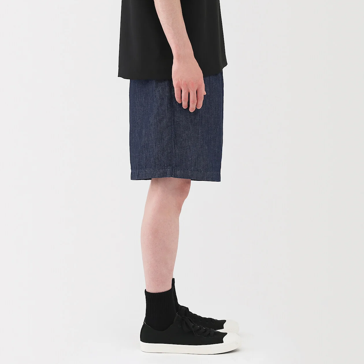 Hemp Blend Denim Shorts - Image 3