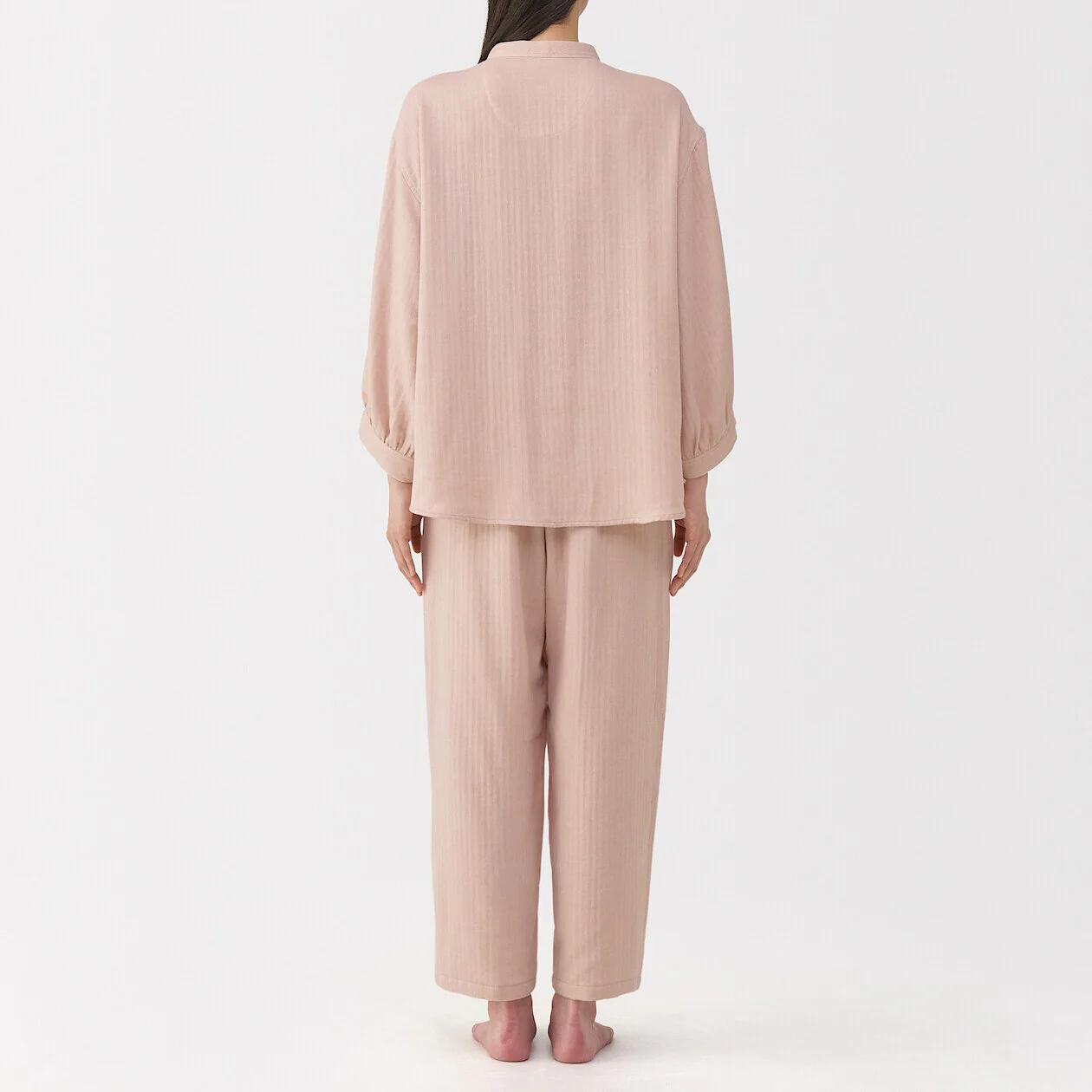 Herringbone Gauze Stand Collar Pyjamas - Image 15