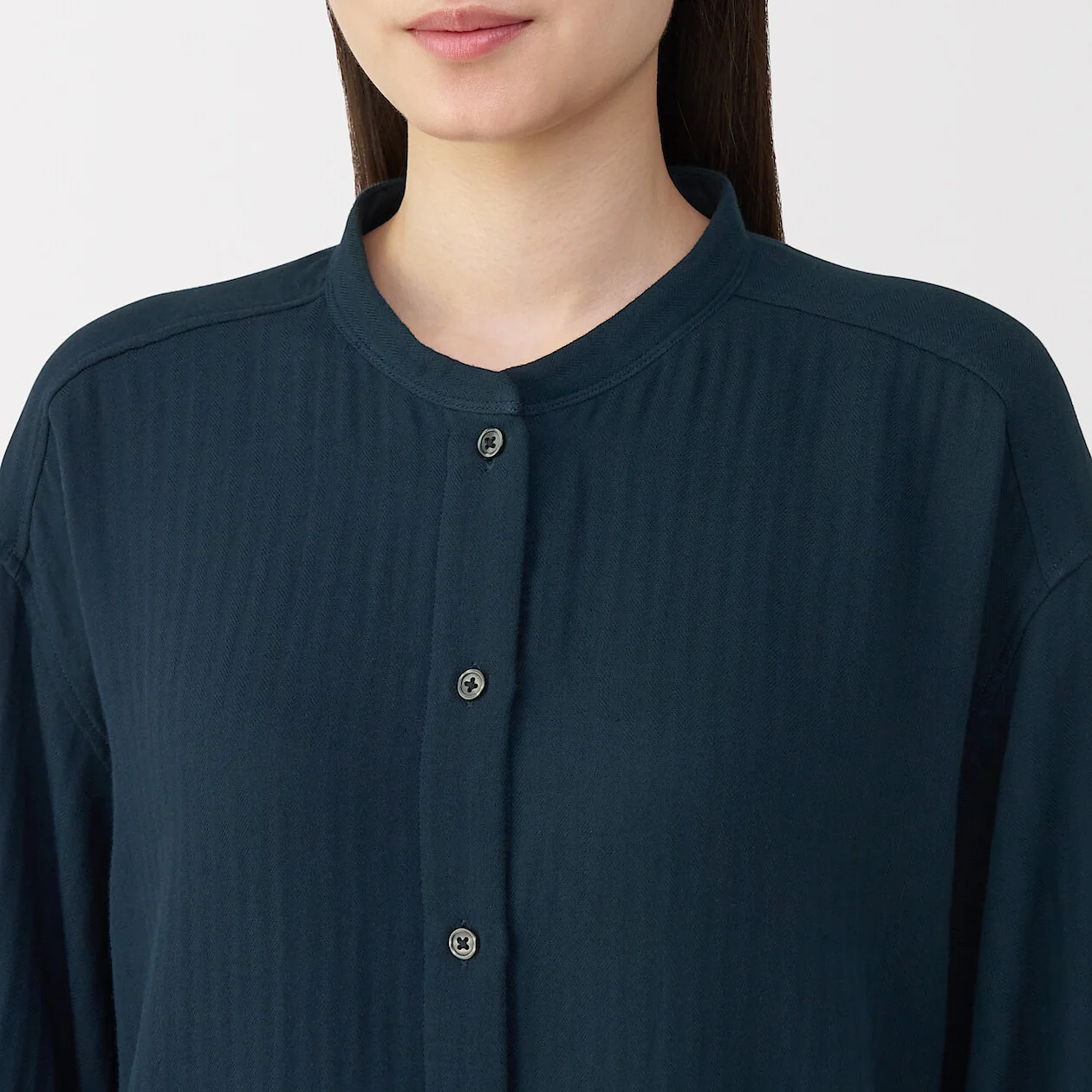 Herringbone Gauze Stand Collar Pyjamas - Image 27