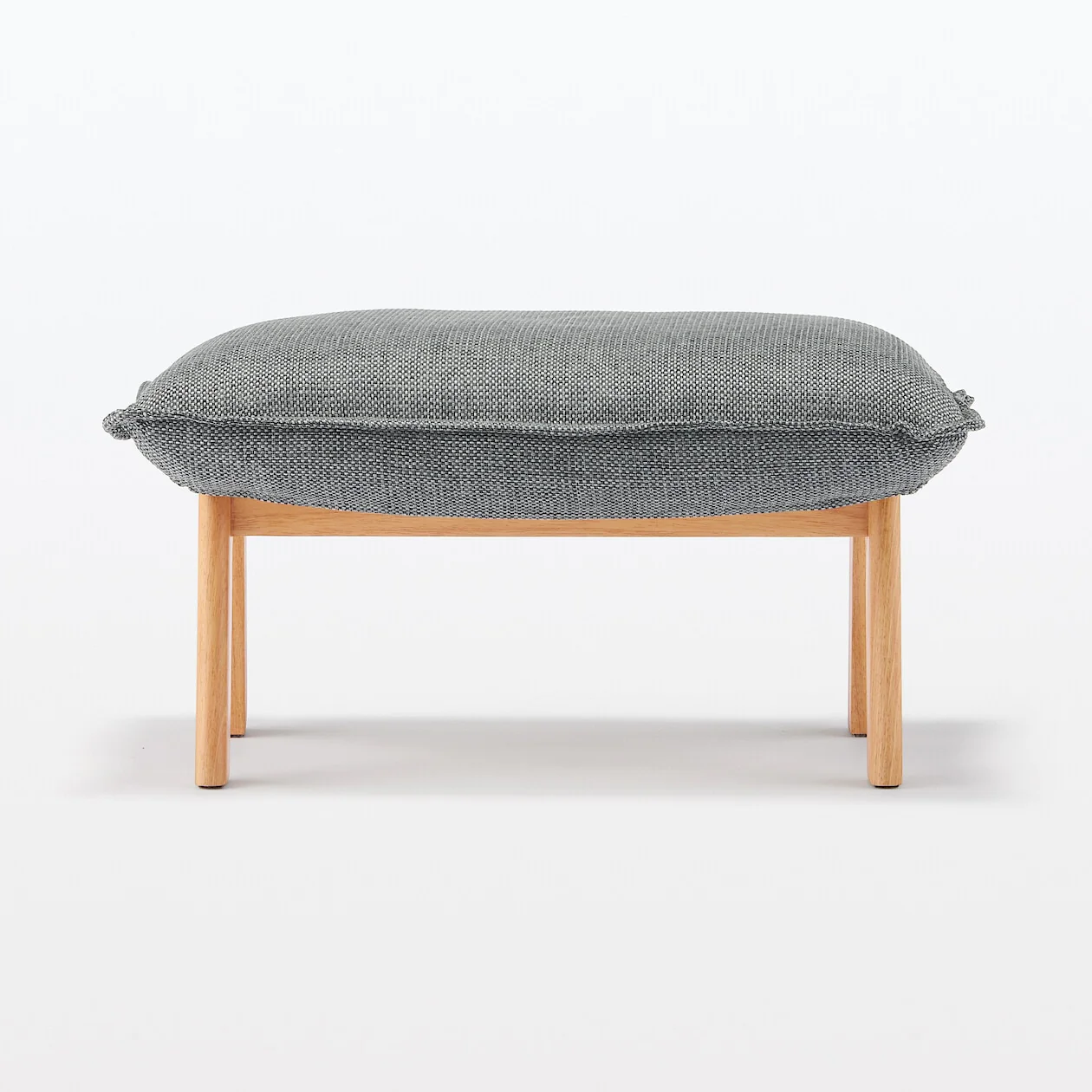 High-Back Reclining Sofa Ottoman with Plain Weave Cover - Image 3
