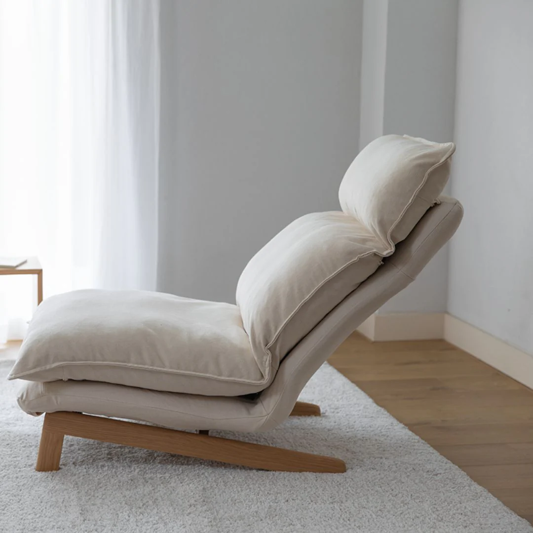 High-Back Reclining Sofa with Plain Weave Cover