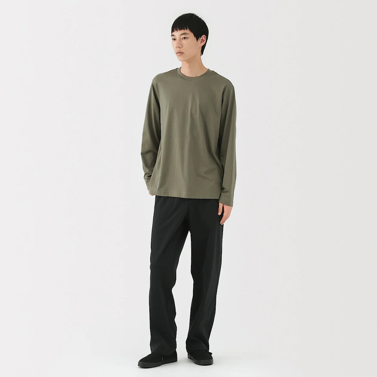Jersey Crewneck Long Sleeve T-Shirt - Image 3