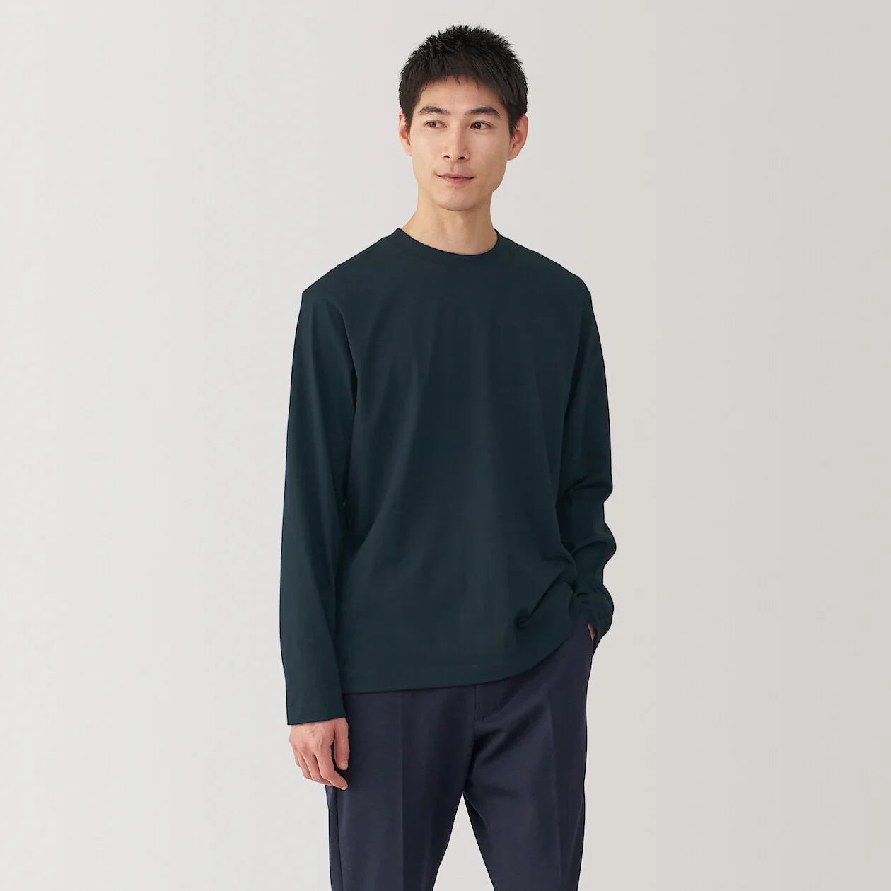 Jersey Crewneck Long Sleeve T-Shirt - Image 61