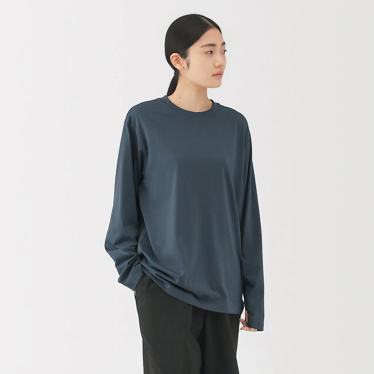 Jersey Crewneck Long Sleeve T-Shirt - Image 25