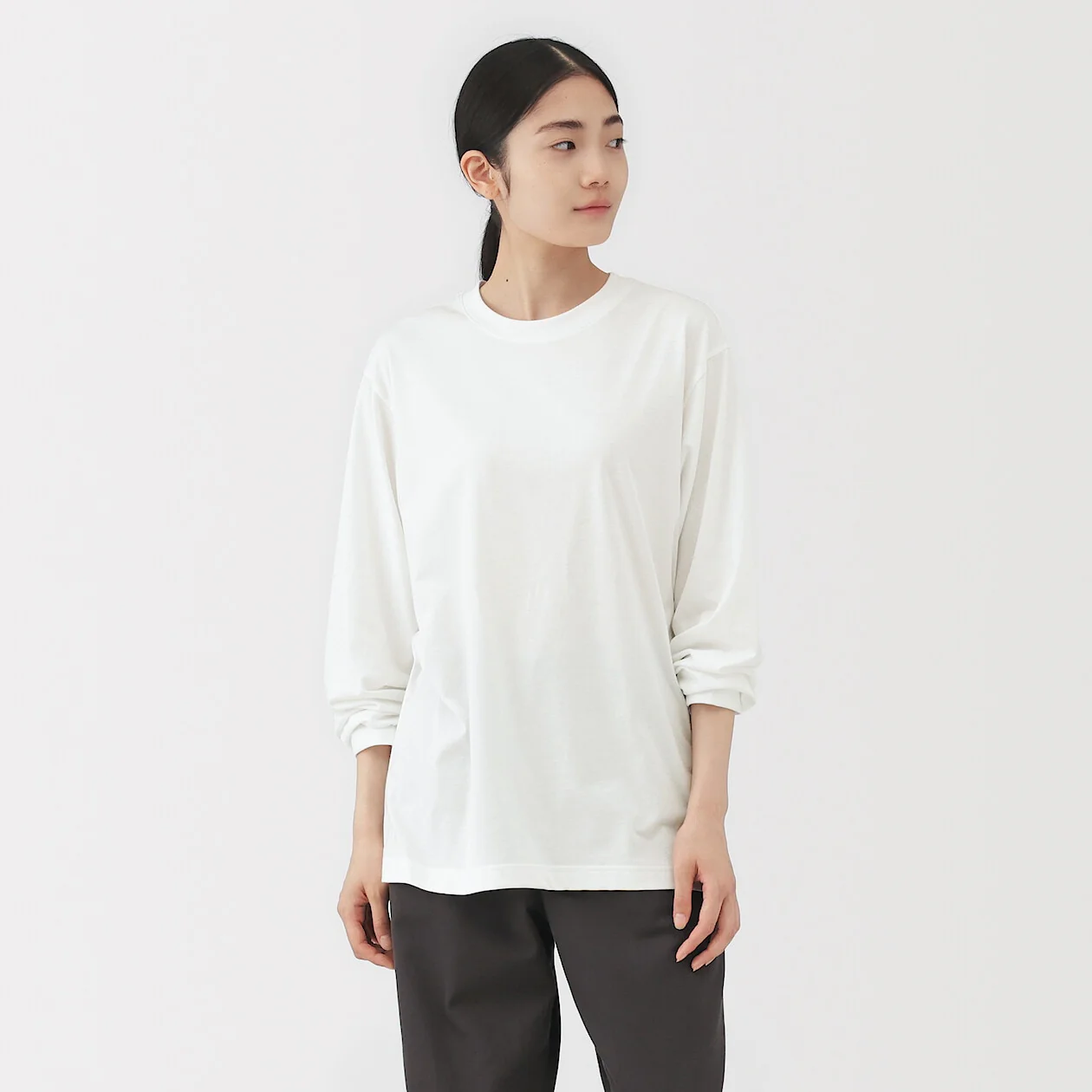 Jersey Crewneck Long Sleeve T-Shirt - Image 7