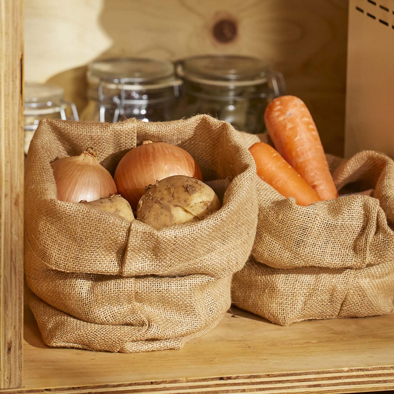 Jute Vegetable Storage Bag - Large