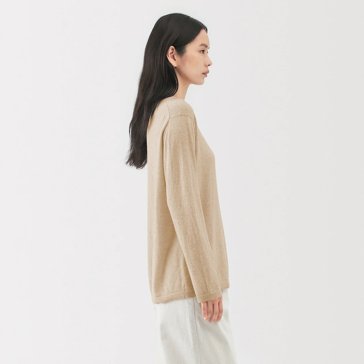 Natural Colour Cashmere Crewneck Sweater - Image 10
