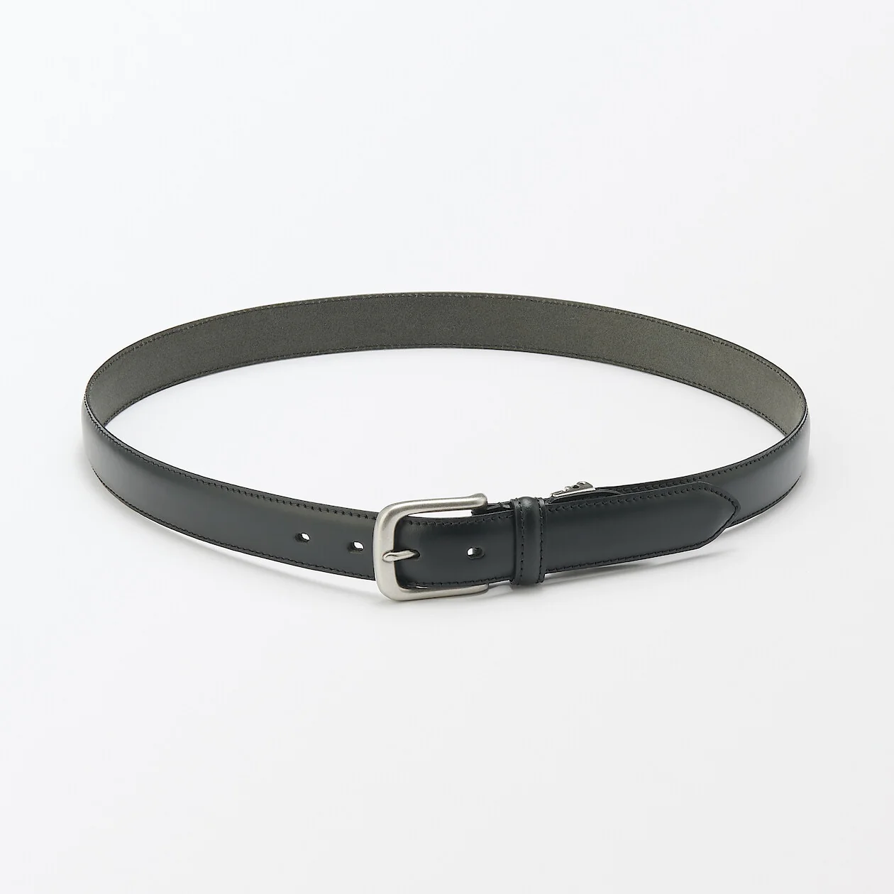 Vegetable Tanned Leather Belt with Stitching - Image 15
