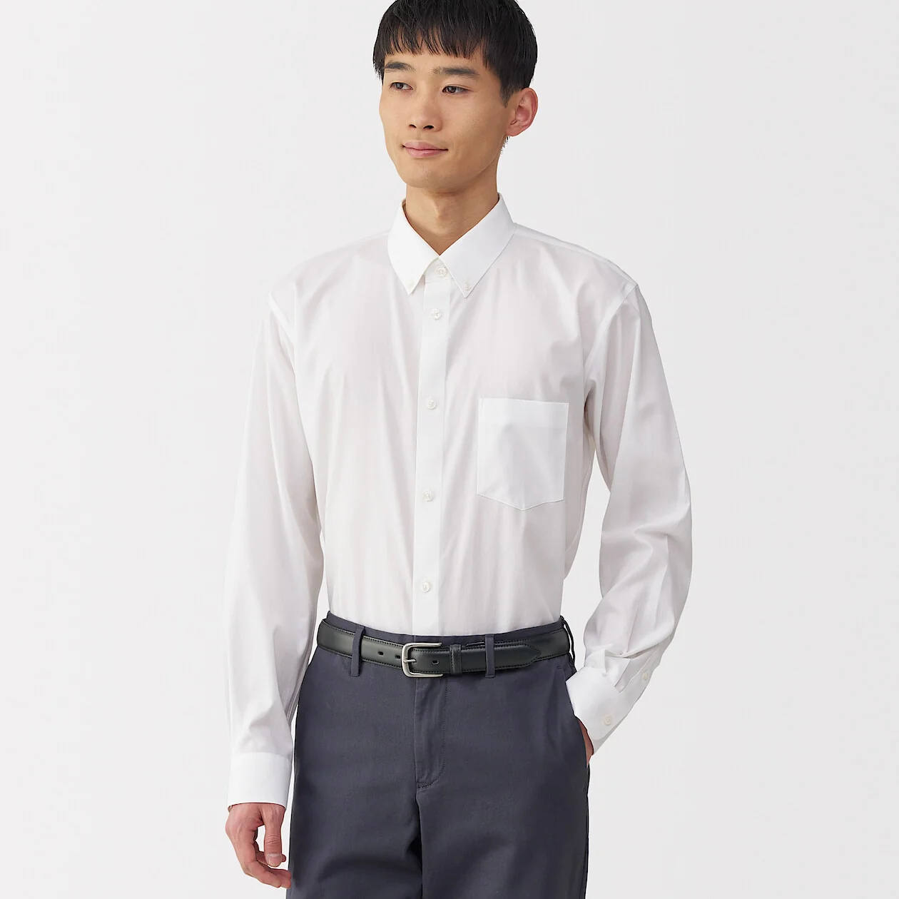 Vegetable Tanned Leather Belt with Stitching - Image 17