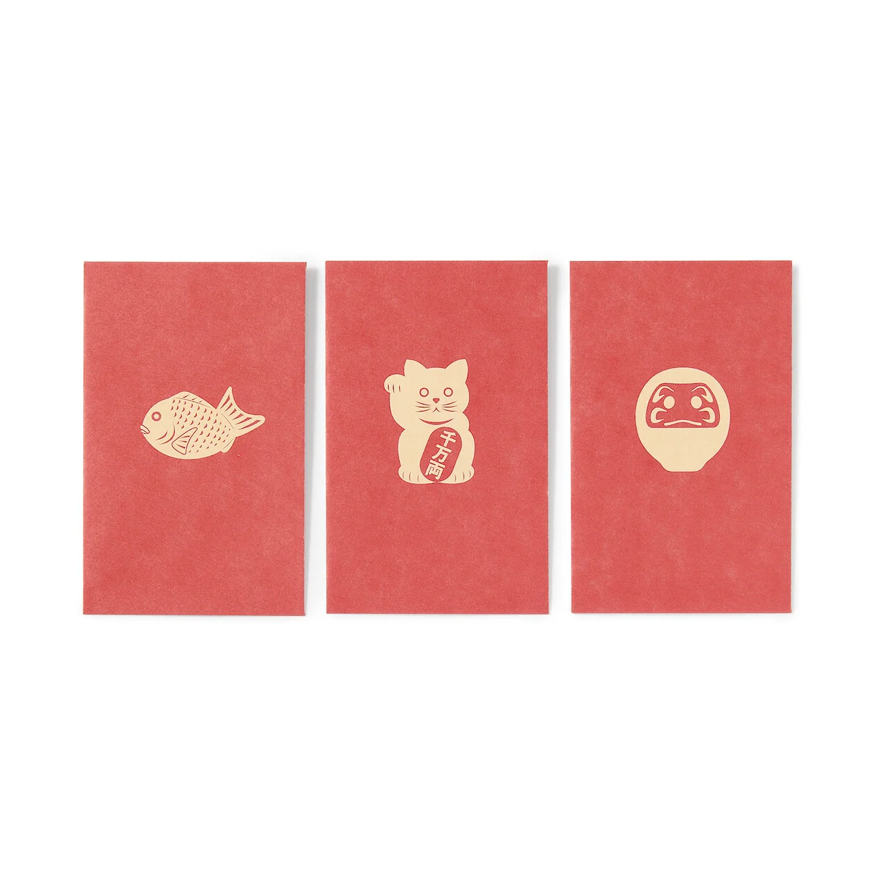 Lucky Charm Bamboo Petit Envelope - Red