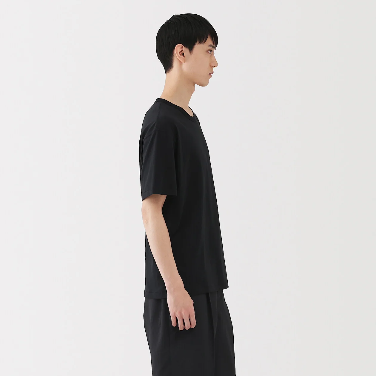 Loopwheel Knitted Crewneck Short Sleeve T-Shirt - Image 3