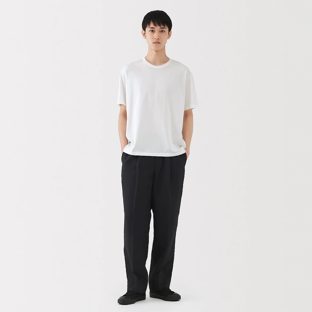 Loopwheel Knitted Crewneck Short Sleeve T-Shirt - Image 9