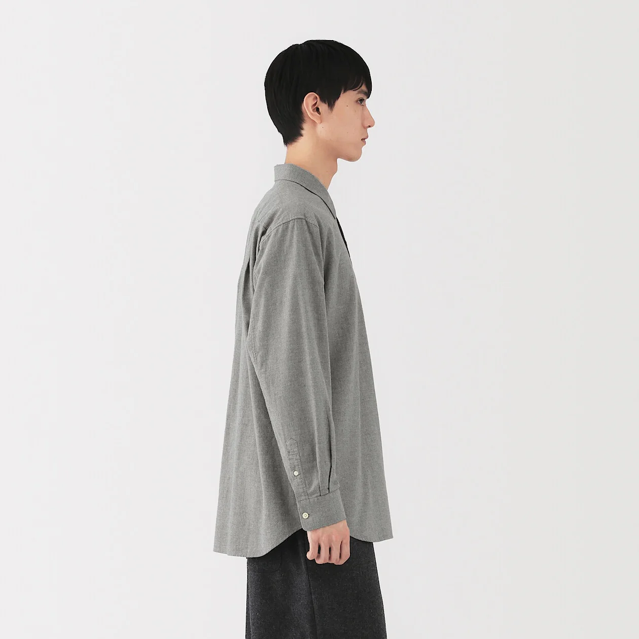 Brushed Cotton Twill Collared Shirt - Image 7