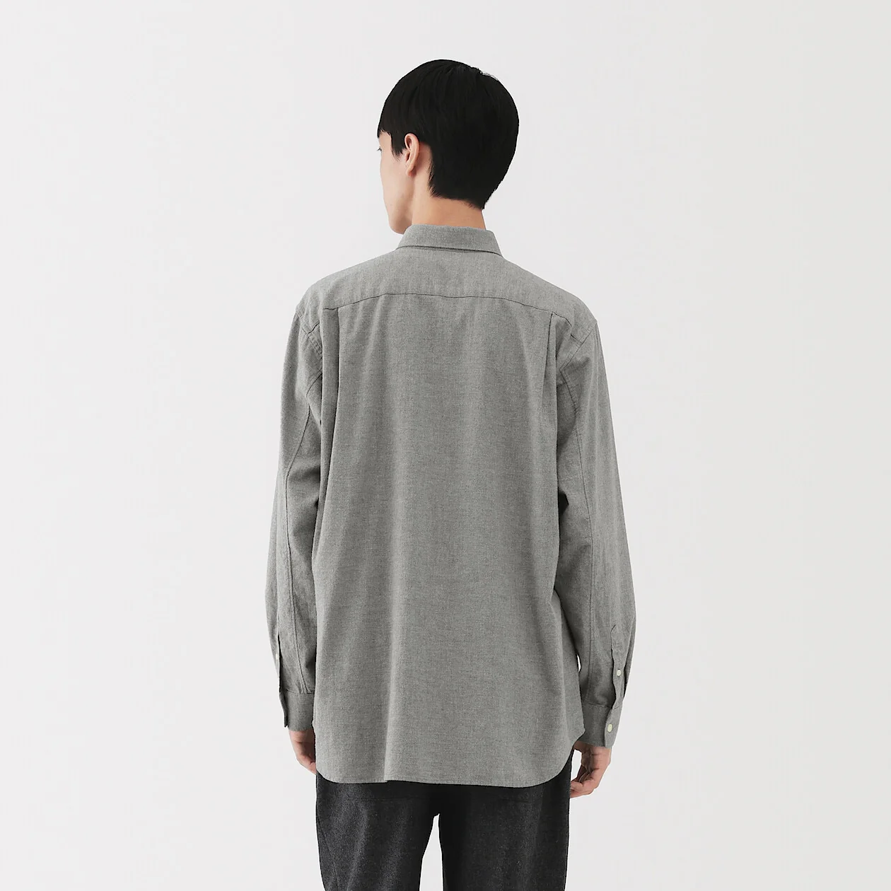 Brushed Cotton Twill Collared Shirt - Image 8