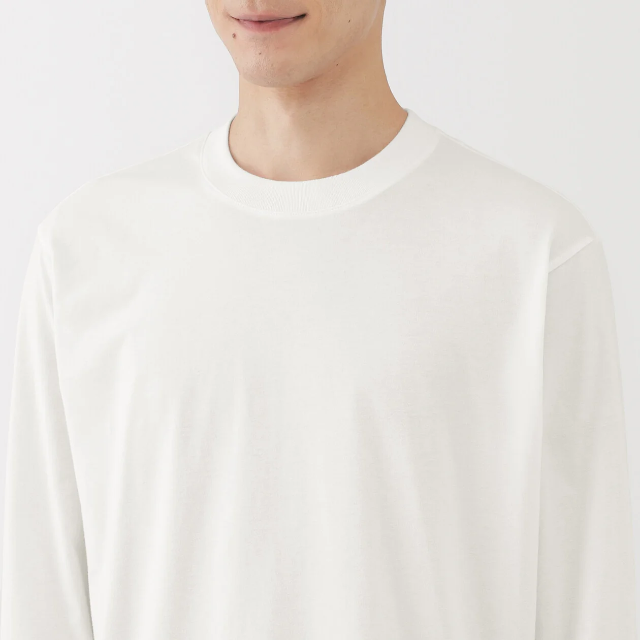 Brushed Jersey Crewneck Long Sleeve T-Shirt - Image 11