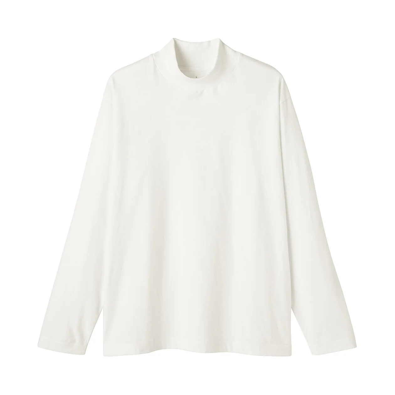 Brushed Jersey High Neck Long Sleeve T-Shirt - Image 4