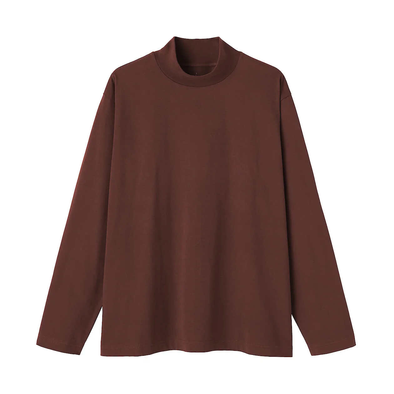 Brushed Jersey High Neck Long Sleeve T-Shirt - Image 9