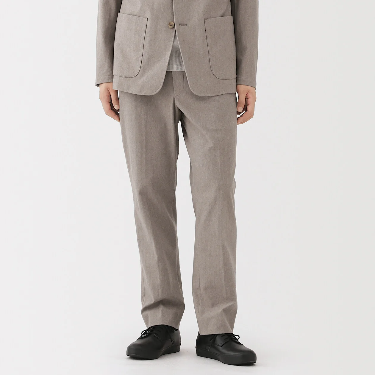 Brushed Stretch Flat Front Pants - Image 13