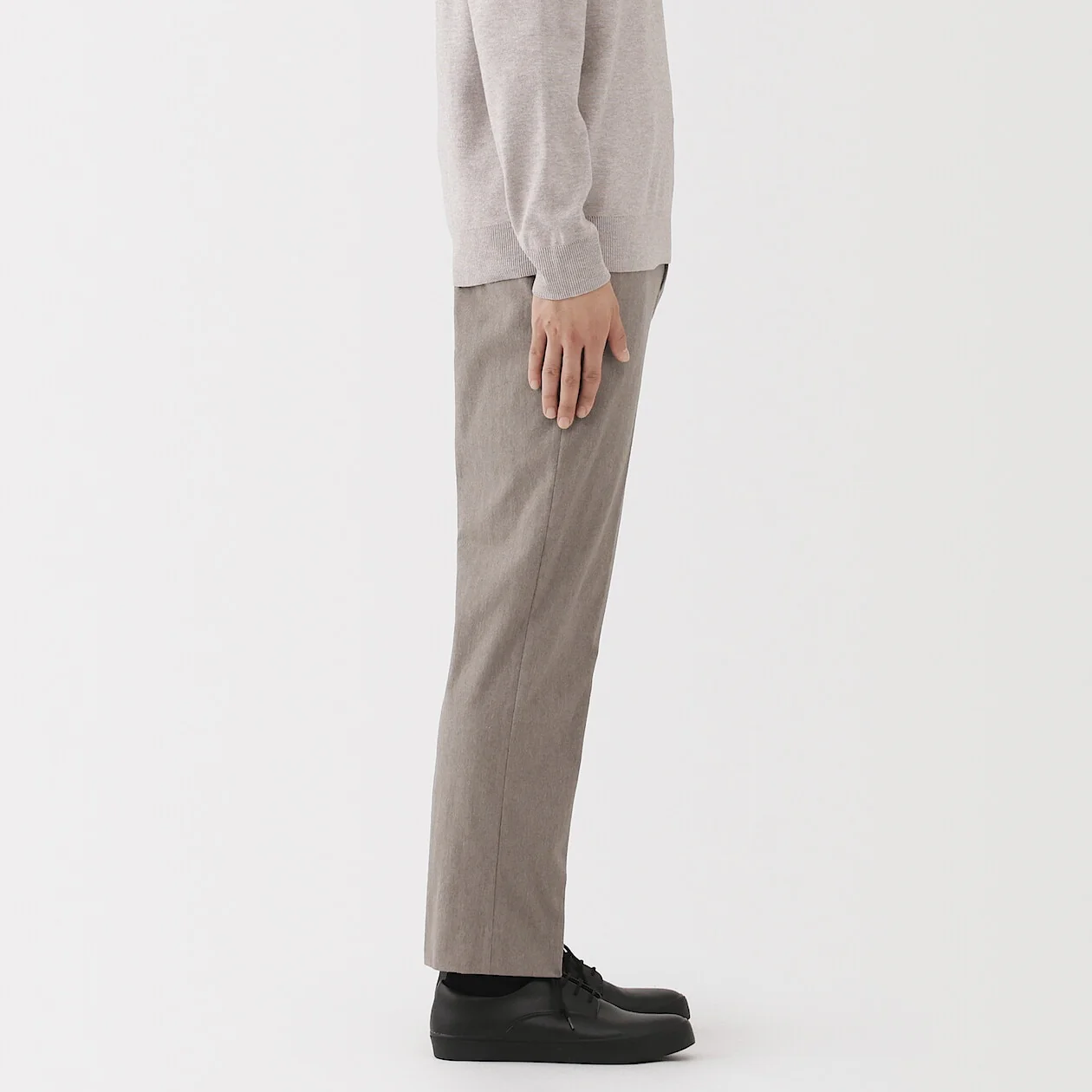 Brushed Stretch Flat Front Pants - Image 15