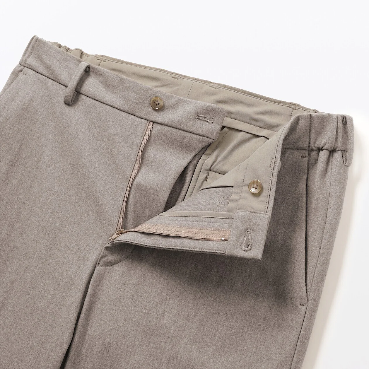 Brushed Stretch Flat Front Pants - Image 19
