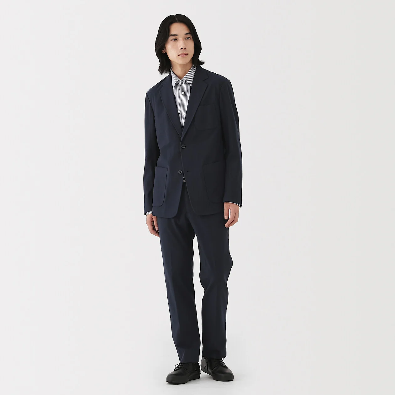 Brushed Stretch Flat Front Pants - Image 8