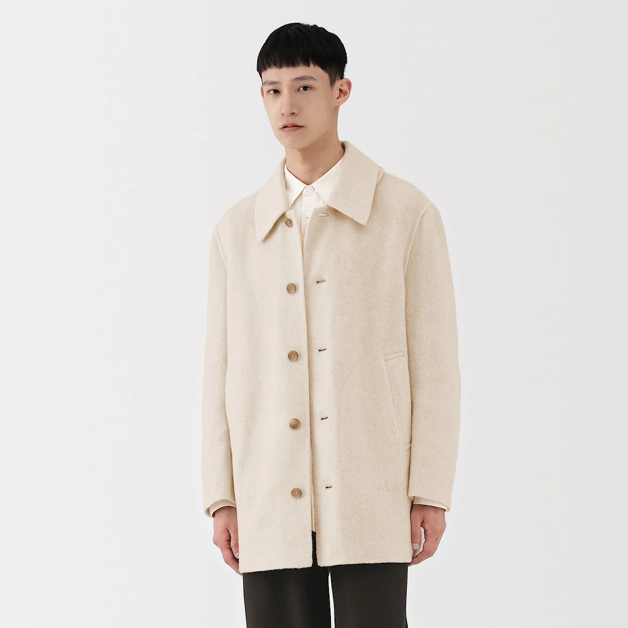 Cashmere Blended Short Coat - Image 12