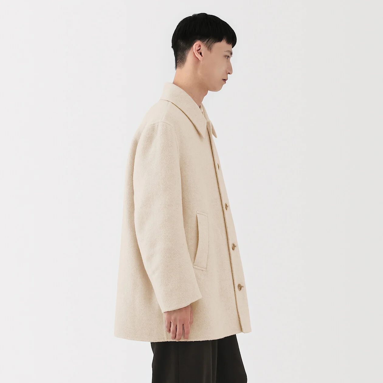 Cashmere Blended Short Coat - Image 15