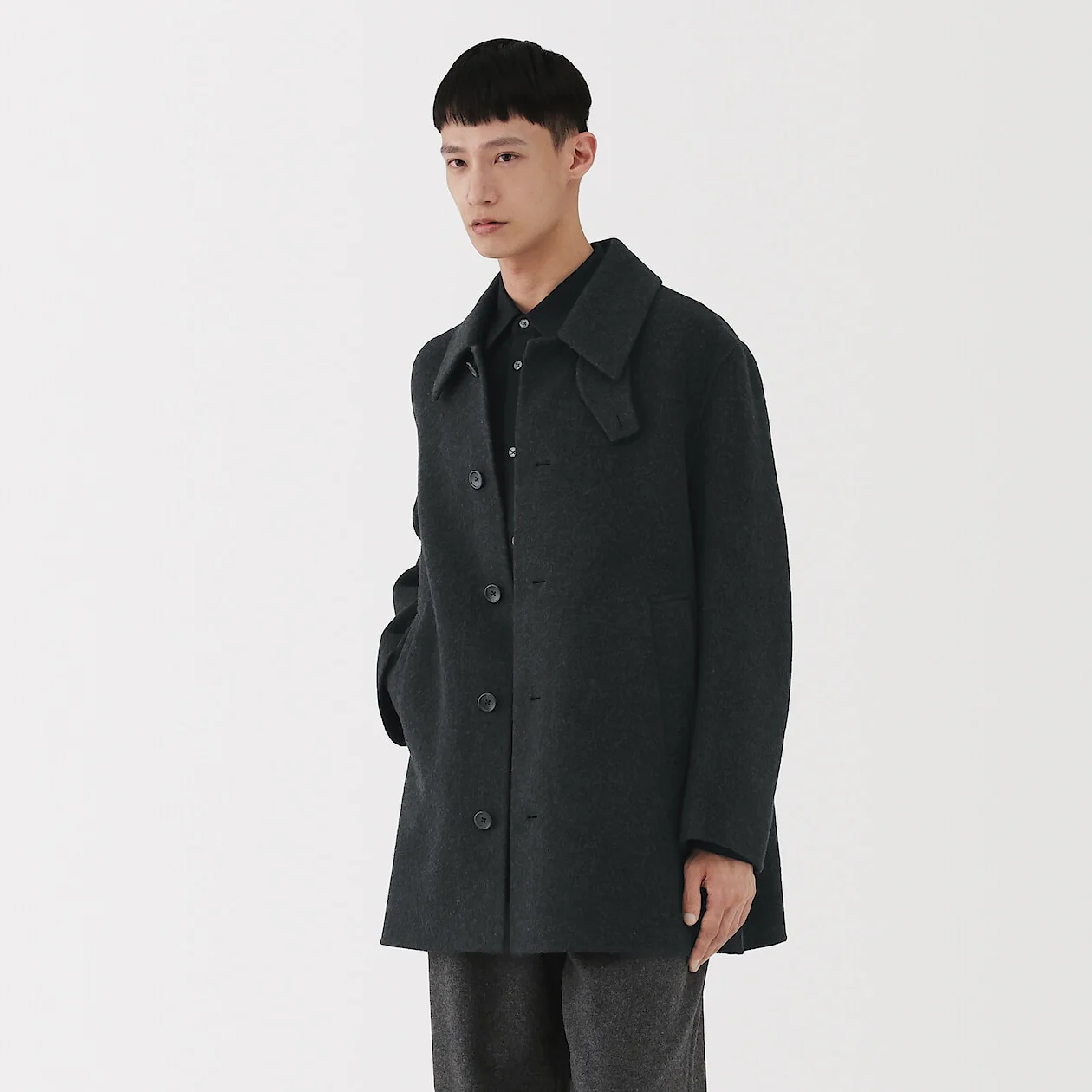 Cashmere Blended Short Coat - Image 6