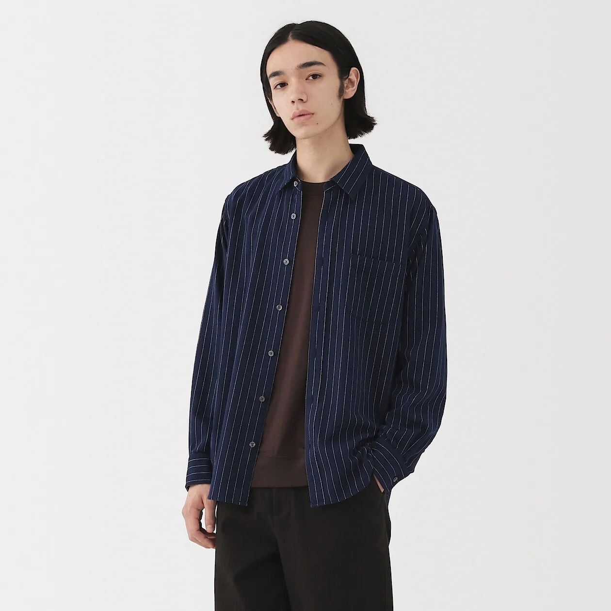 Double Brushed Flannel Long Sleeve Shirt - Image 17