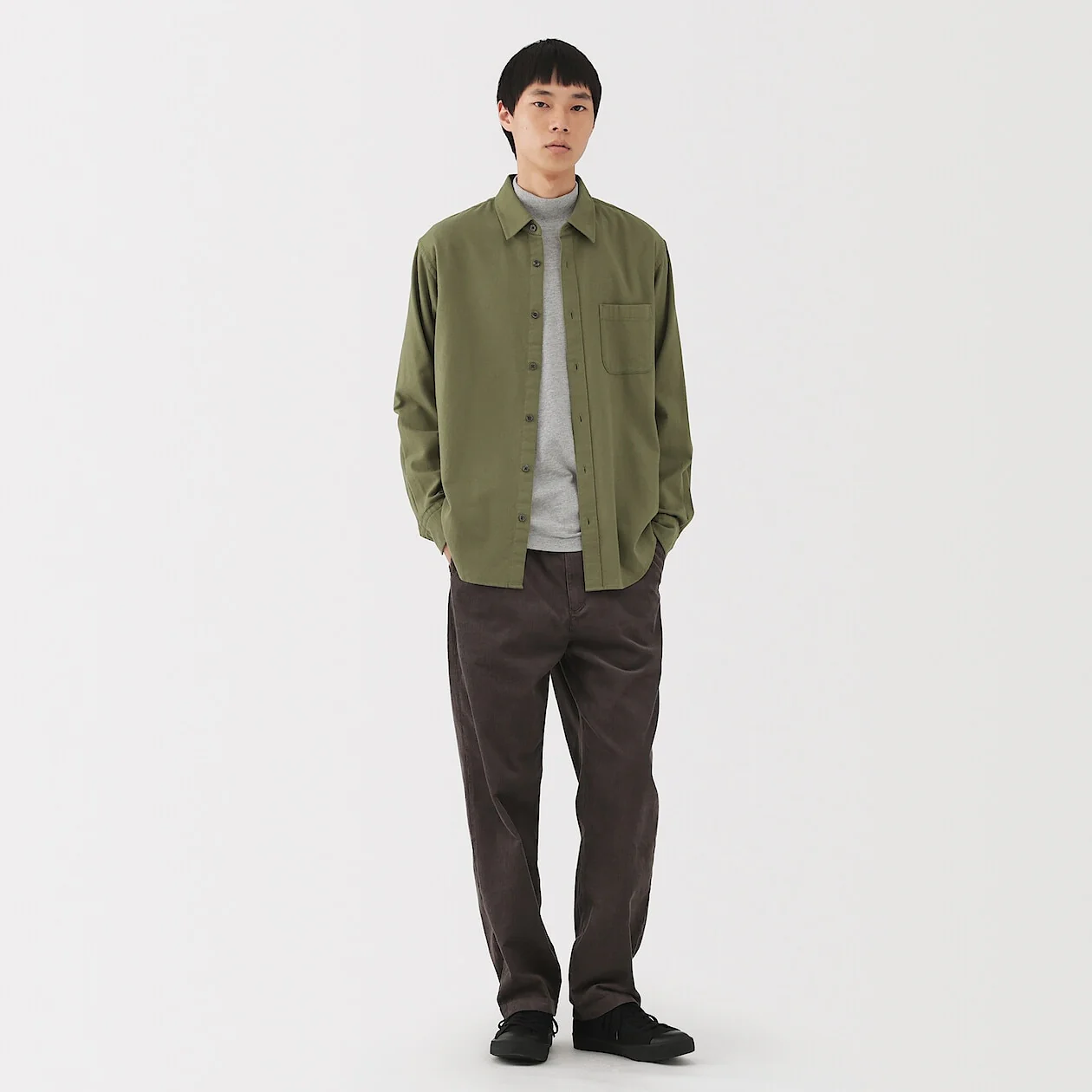 Double Brushed Flannel Long Sleeve Shirt - Image 23
