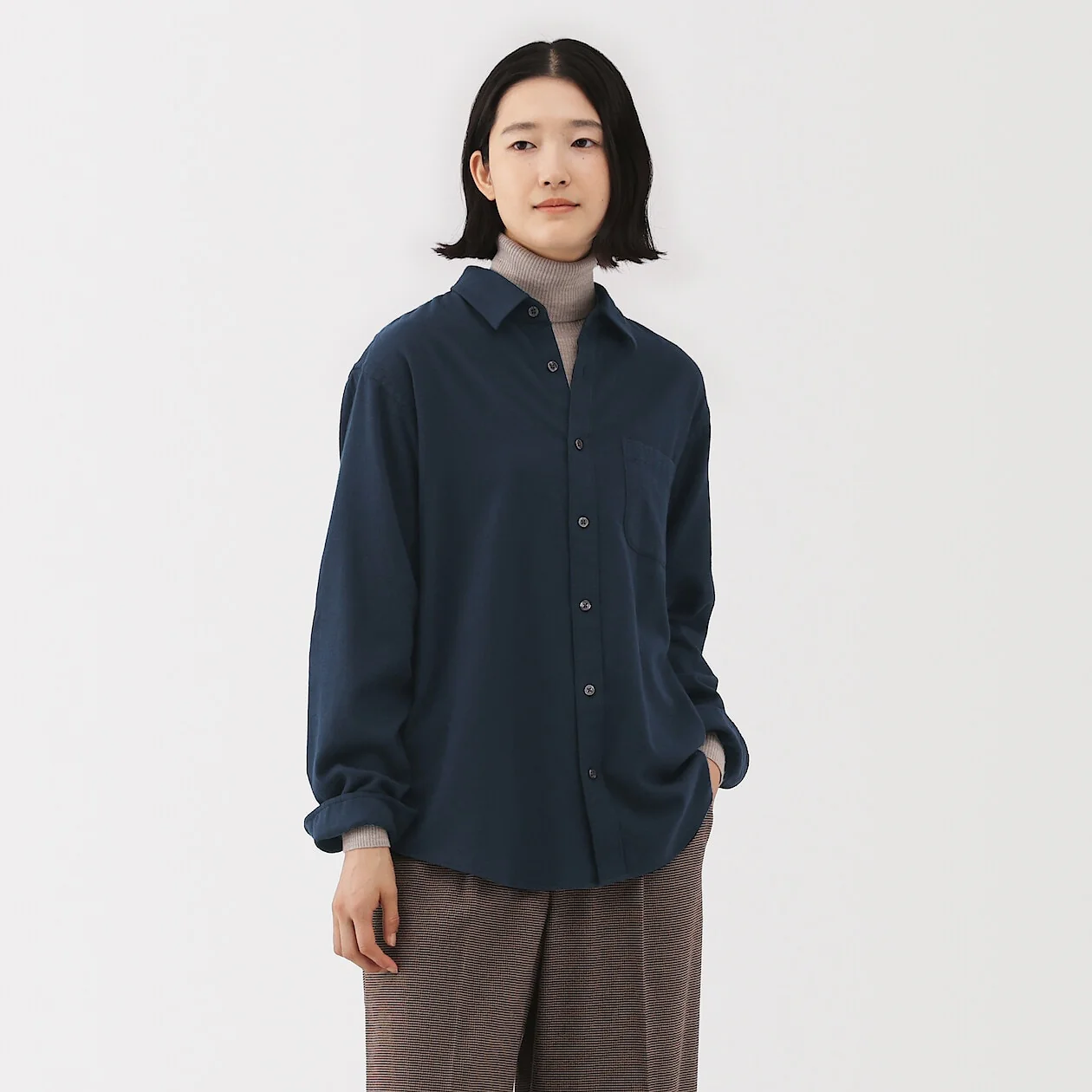 Double Brushed Flannel Long Sleeve Shirt - Image 28