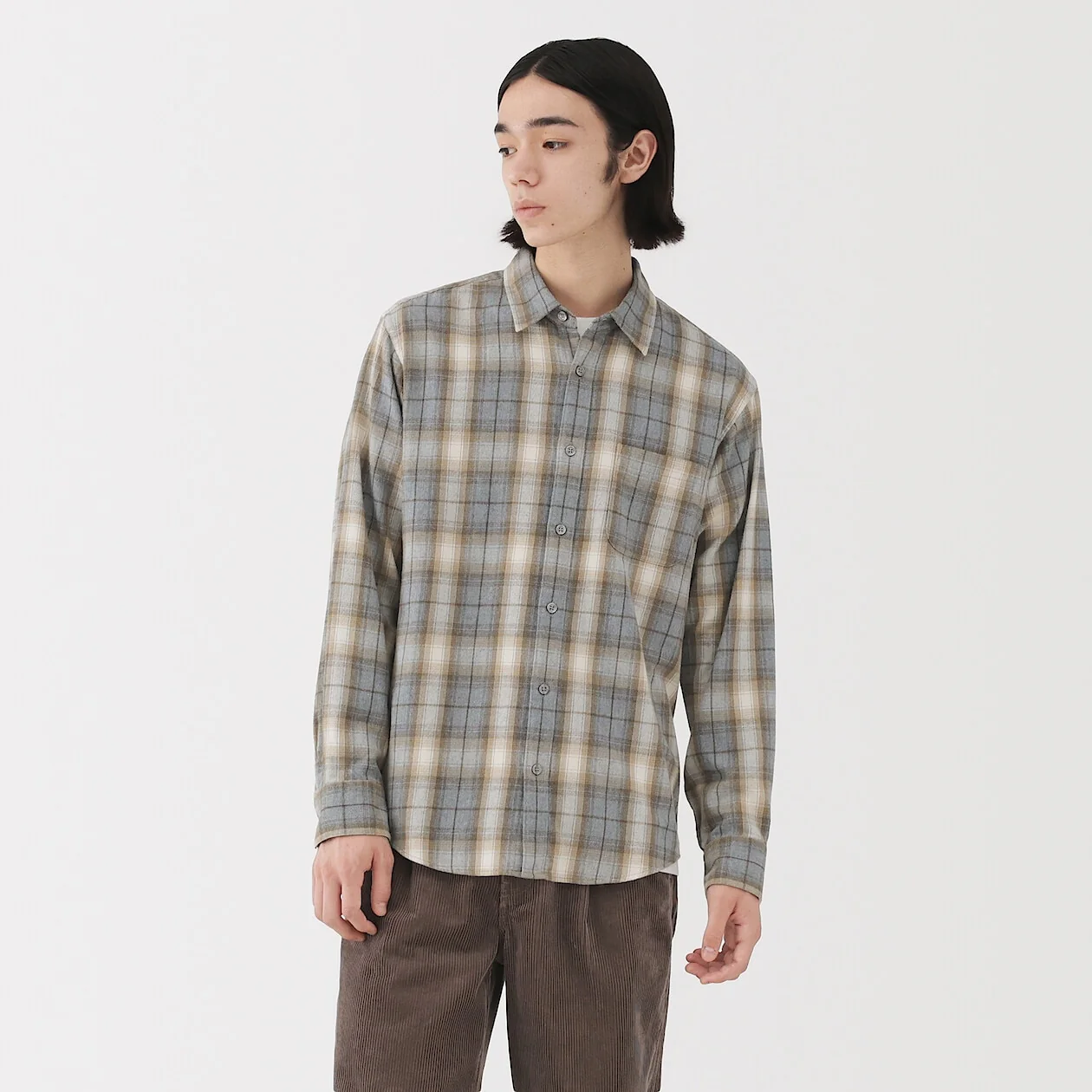 Double Brushed Flannel Long Sleeve Shirt - Image 37