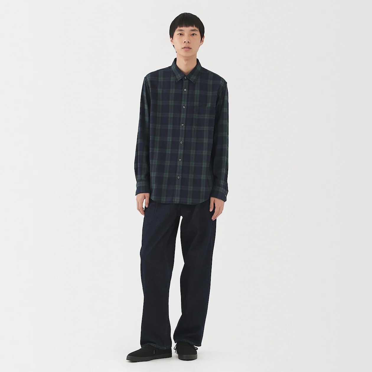 Double Brushed Flannel Long Sleeve Shirt - Image 43
