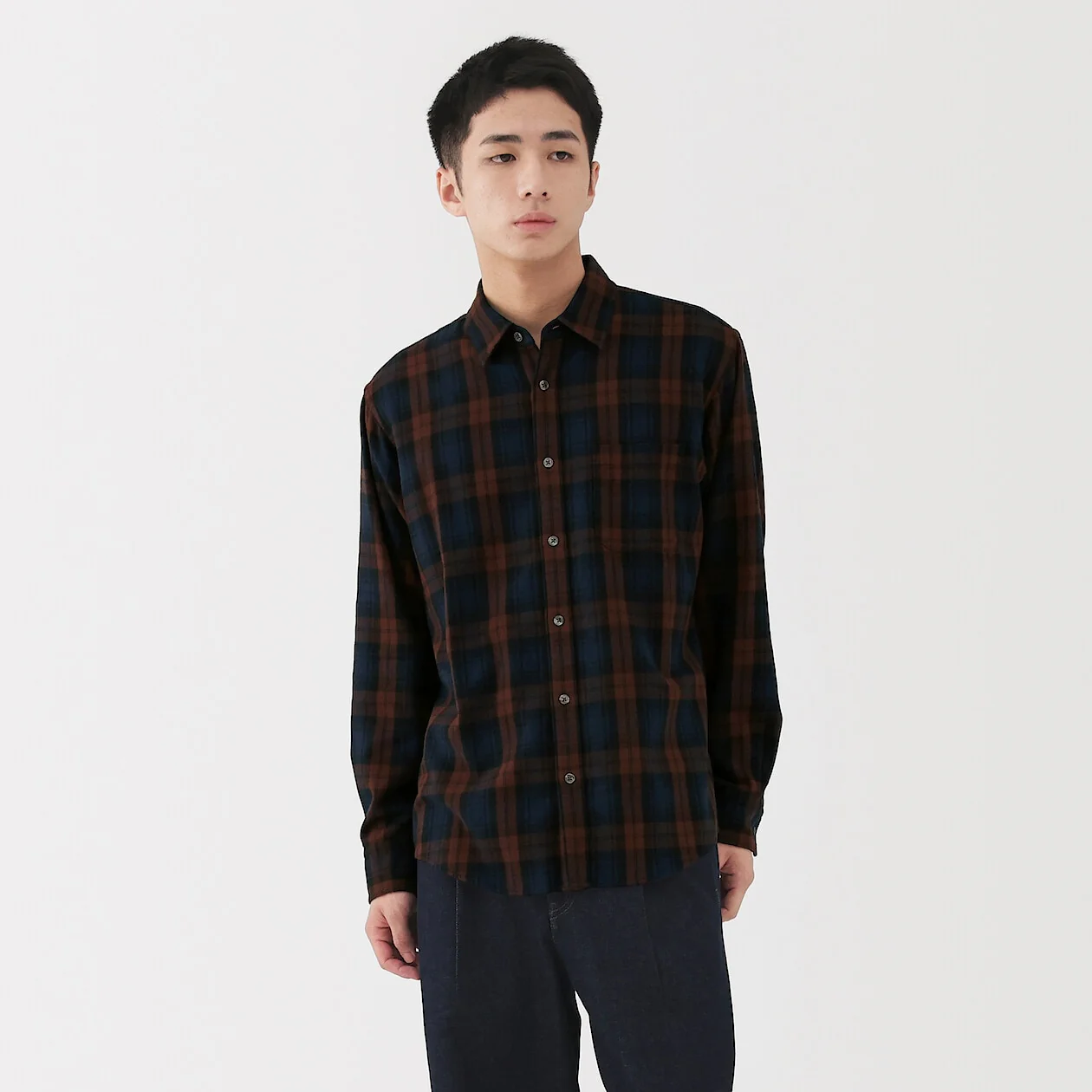 Double Brushed Flannel Long Sleeve Shirt - Image 47