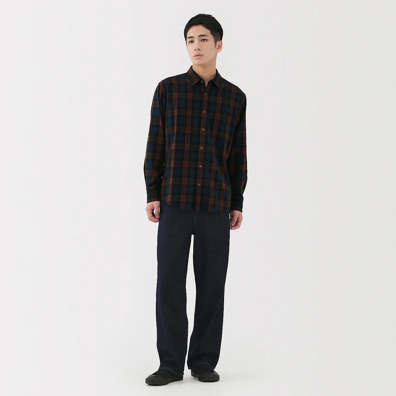 Double Brushed Flannel Long Sleeve Shirt - Image 49