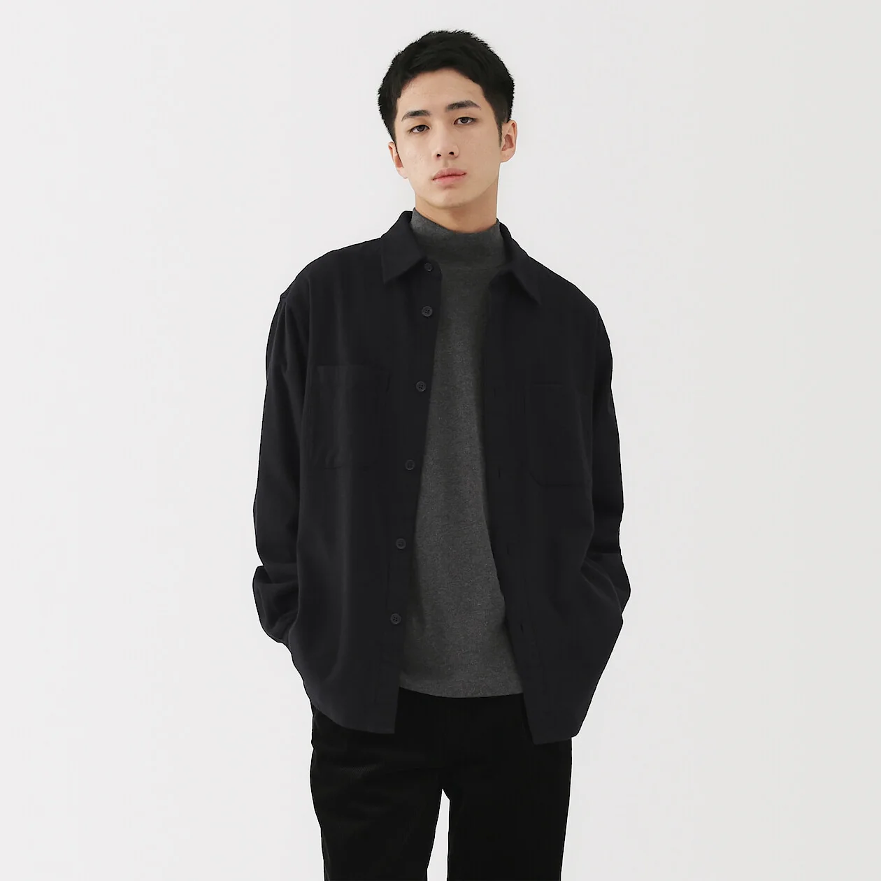Double Brushed Flannel Shirt Jacket - Image 9