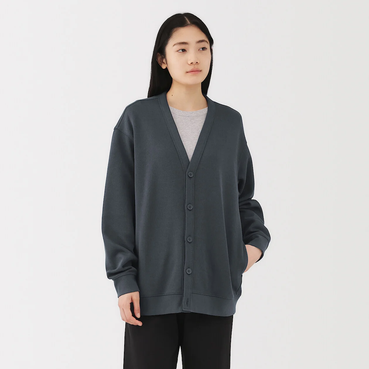 Double Knitted V-Neck Cardigan - Image 23