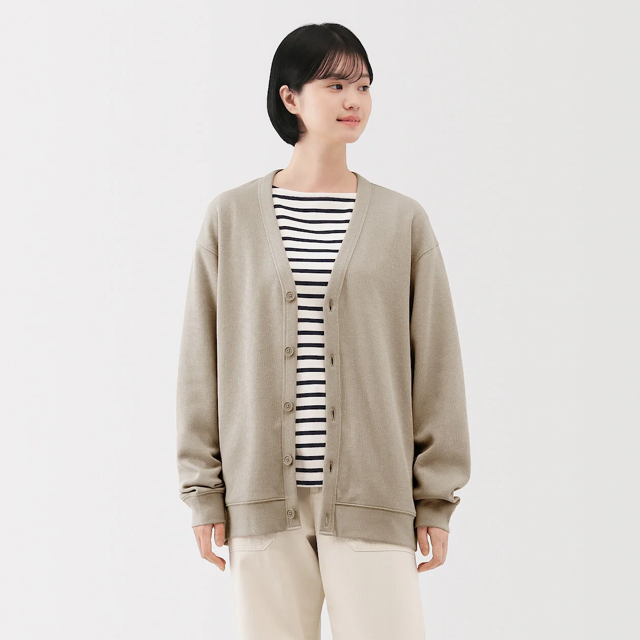 Double Knitted V-Neck Cardigan - Image 7