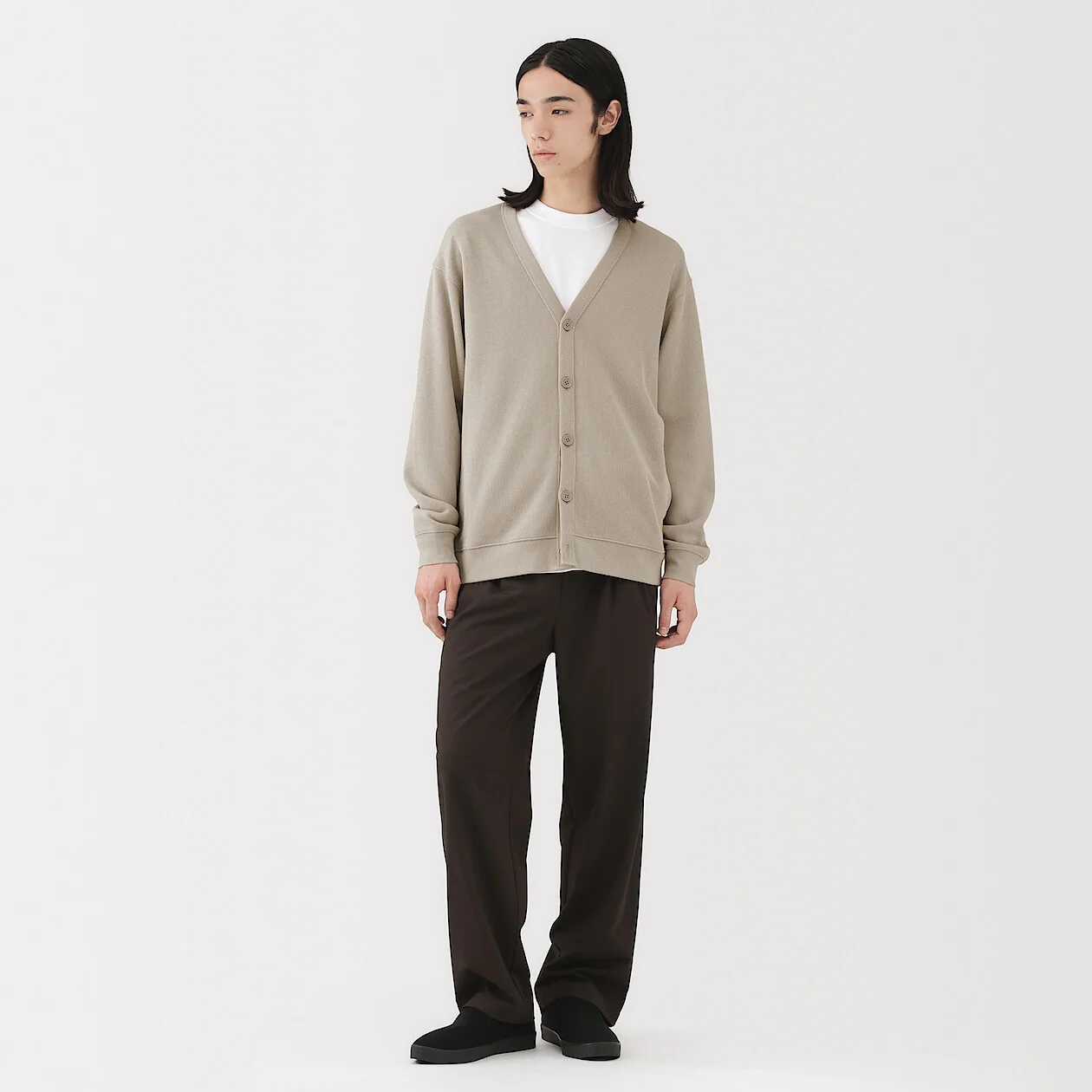 Double Knitted V-Neck Cardigan - Image 8