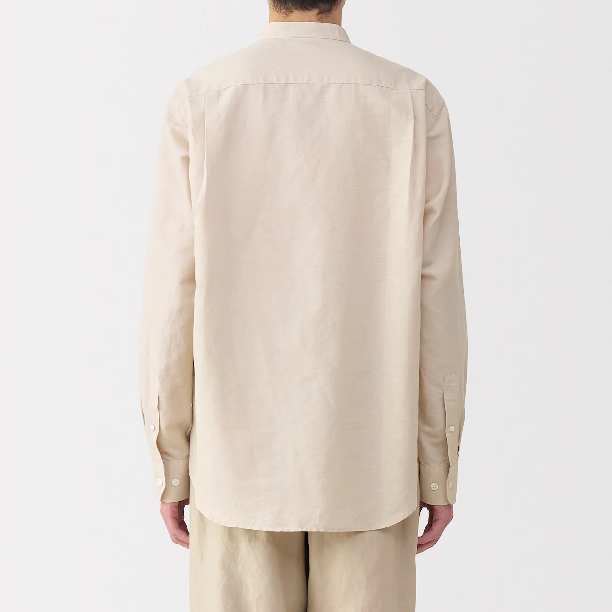 Hemp Cotton Stand Collar Long Sleeve Shirt - Image 28