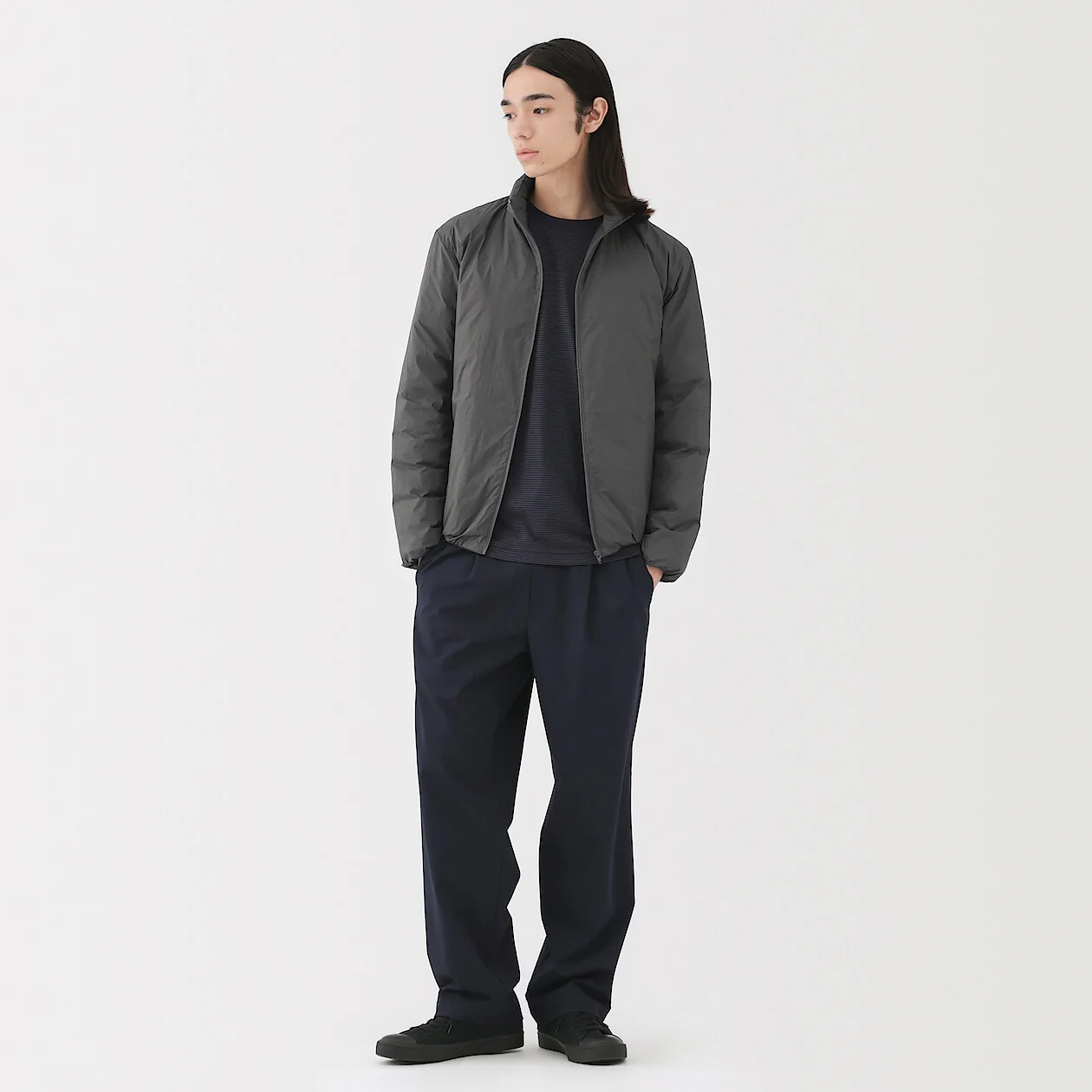 Lightweight Down Pocketable Stand Collar Jacket - Image 13